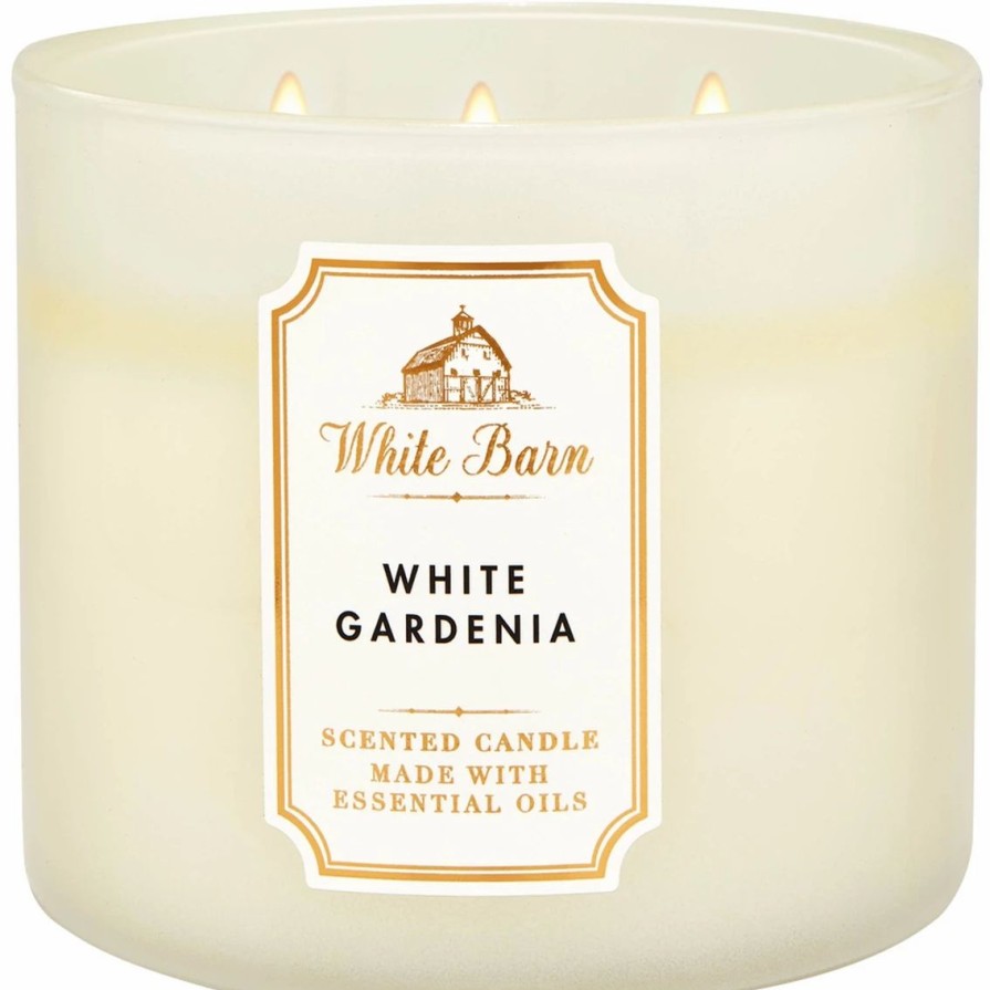 Home Decor * | Cheapest Bath & Body Works White Barn Color 3-Wick Candle