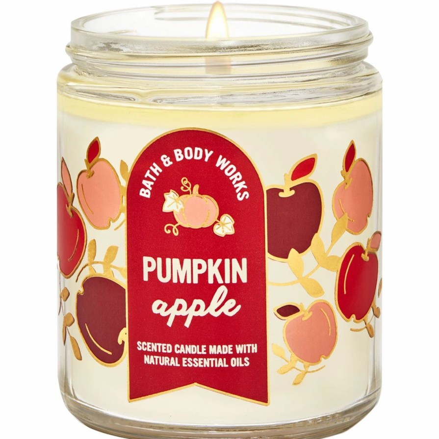 Home Decor * | Wholesale Bath & Body Works Pumpkin Pop: Pumpkin Apple Single Wick Candle