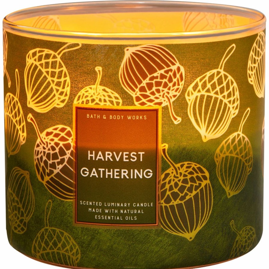 Home Decor * | New Bath & Body Works Road Trip Luminaries: Harvest Gathering 3-Wick Candle