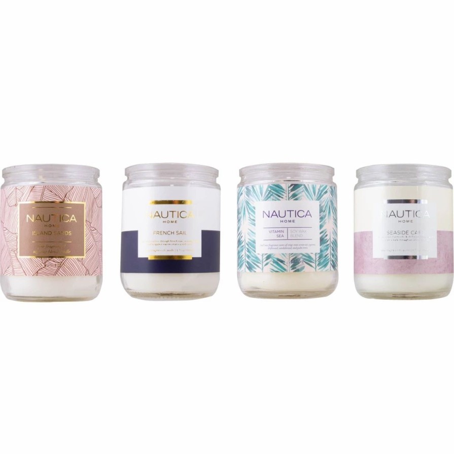 Home Decor * | New Nautica Warm Seas Collection Candle Coffret 4 Pc.