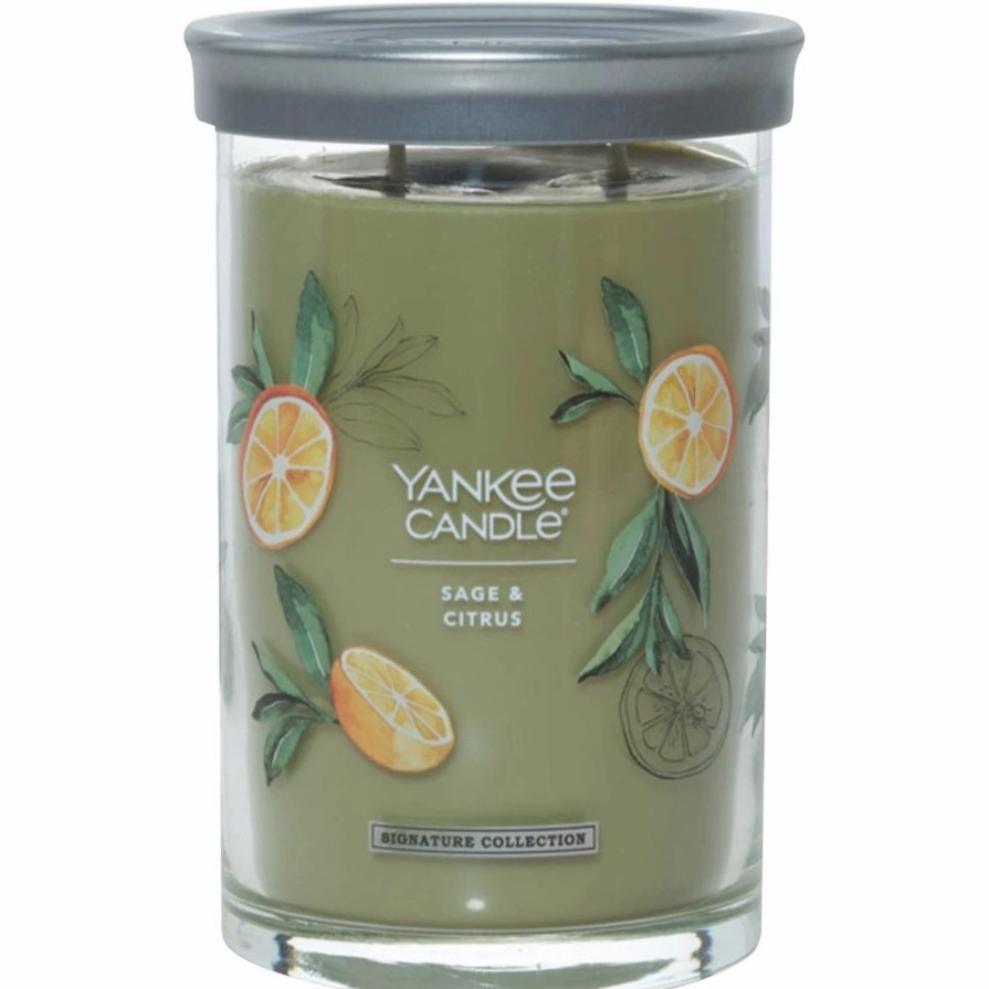 Home Decor * | Hot Sale Yankee Candle Sage And Citrus Signature Large Tumbler Candle