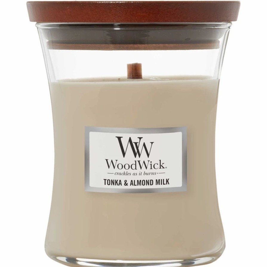 Home Decor * | Best Sale Woodwick Tonka And Almond Milk Medium Hourglass Candle