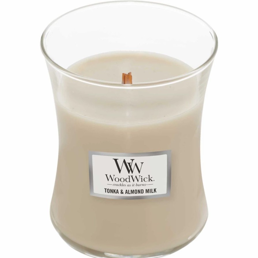 Home Decor * | Best Sale Woodwick Tonka And Almond Milk Medium Hourglass Candle