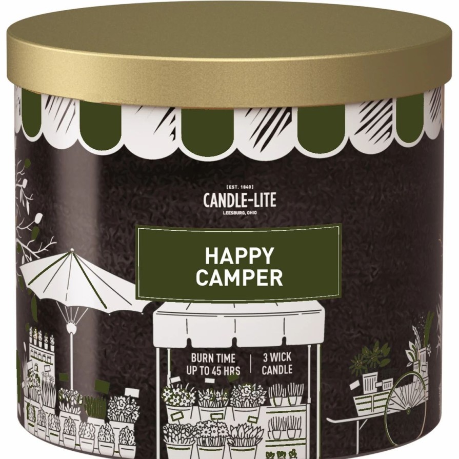 Home Decor * | Best Sale Candle-Lite Fall Collection 3 Wick 14 Oz. Happy Camper Candle