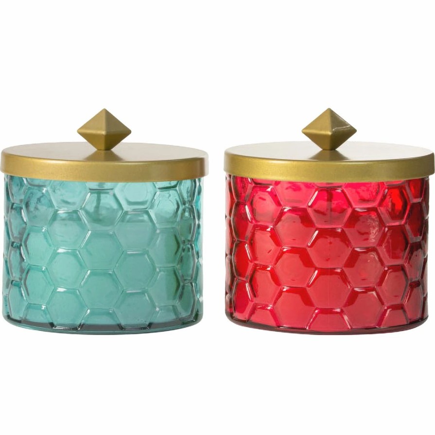 Home Decor * | Buy Tiki Citronellahoneycomb Glass Citronella Wax Candle