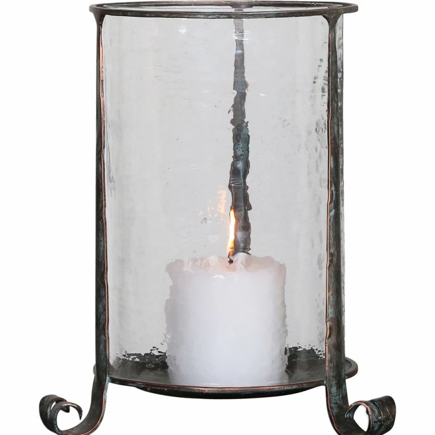 Home Decor * | Flash Sale Uttermost Nicia Bronze Finish Candleholder