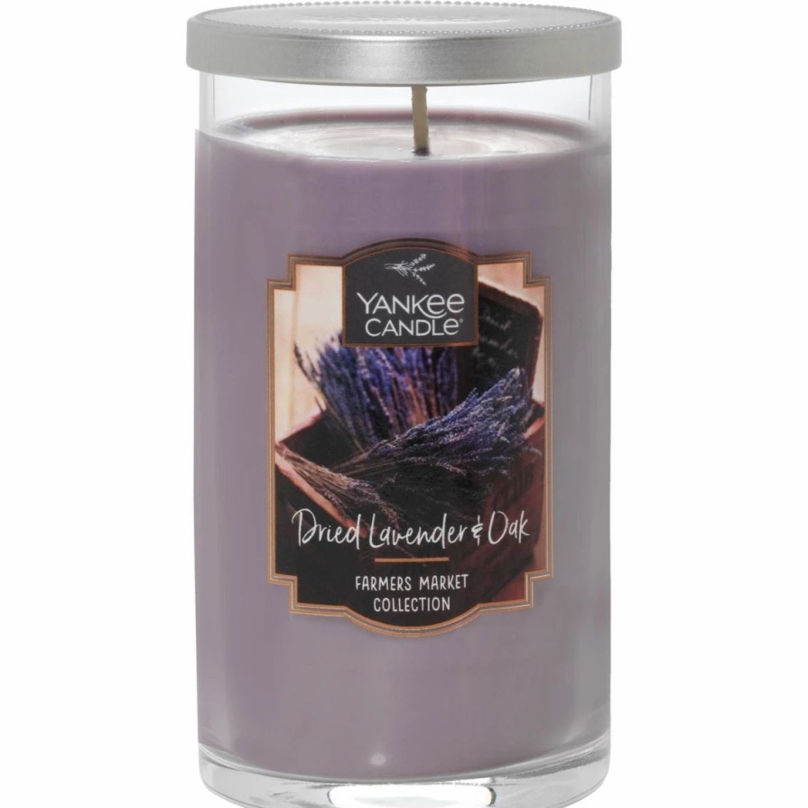 Home Decor * | Best Pirce Yankee Candle Dried Lavender And Oak Medium Perfect Pillar Candle