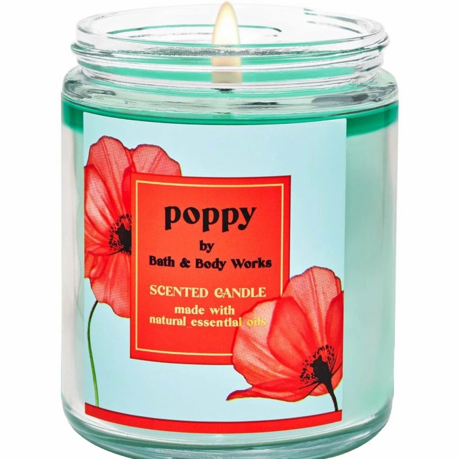 Home Decor * | Promo Bath & Body Works Single Wick Candle Poppy