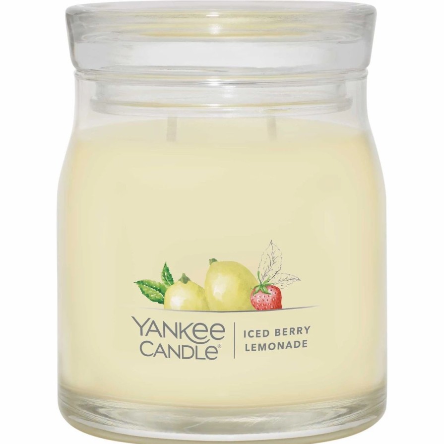 Home Decor * | Brand New Yankee Candle Iced Berry Lemonade Signature Medium Jar Candle