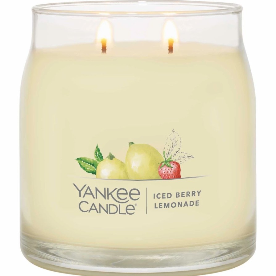 Home Decor * | Brand New Yankee Candle Iced Berry Lemonade Signature Medium Jar Candle