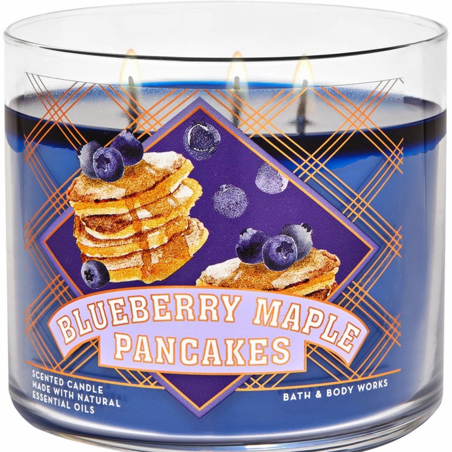 Home Decor * | Promo Bath & Body Works Pumpkin Pop Blueberry Maple Pancakes 3-Wick Candle