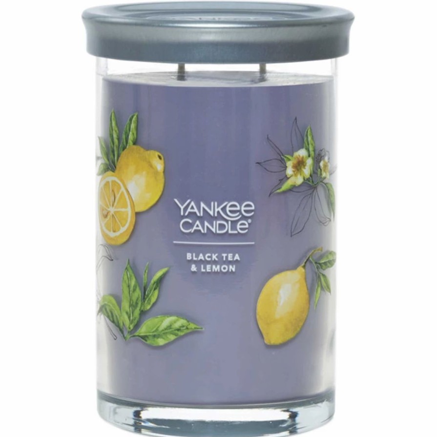 Home Decor * | Best Reviews Of Yankee Candle Black Tea & Lemon Signature Large Tumbler Candle