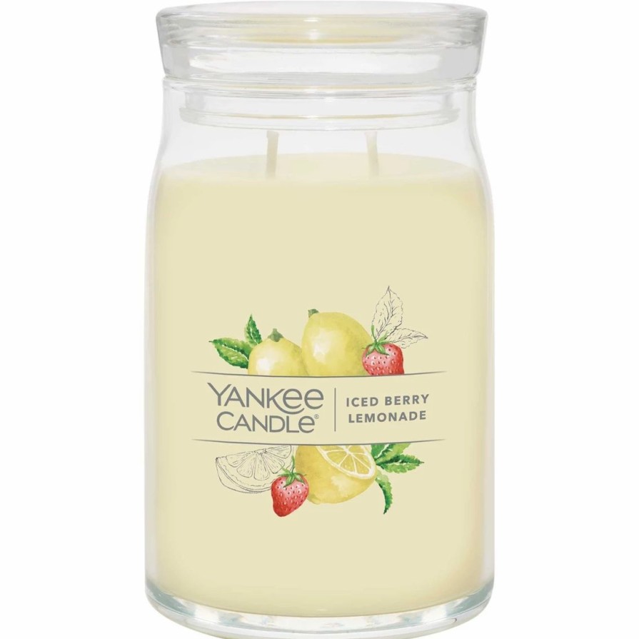 Home Decor * | Hot Sale Yankee Candle Iced Berry Lemonade Signature Large Jar Candle