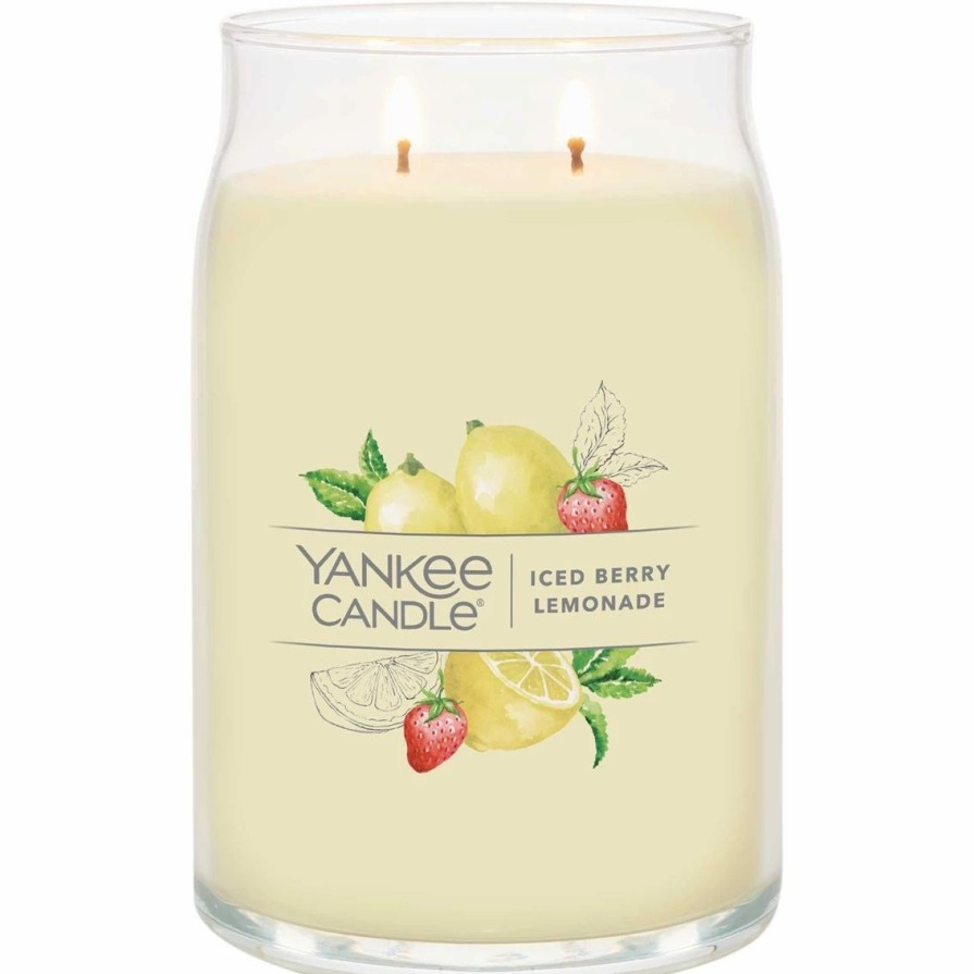 Home Decor * | Hot Sale Yankee Candle Iced Berry Lemonade Signature Large Jar Candle